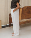 BASERANGE French linen cotton FOLIO casual pants soft and comfortable BAS-TRFO-LC-SU25-UNDYED